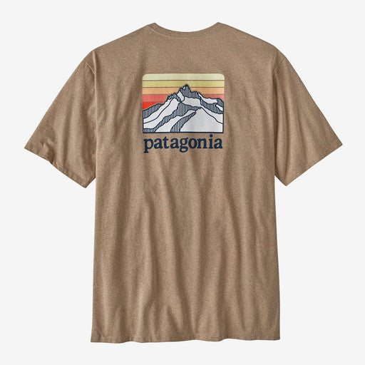 Patagonia Men's Line Logo Ridge Pocket Responsibili-Tee® Grayling Brown