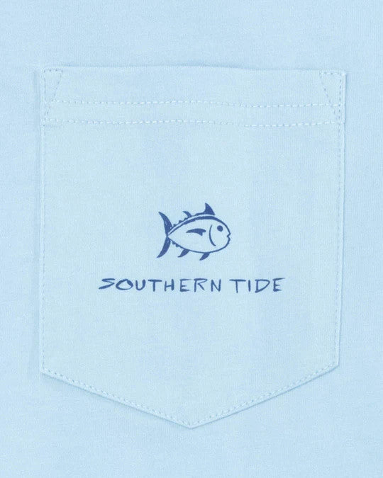 Southern Tide Patriotic Party T-shirt: Clearwater Blue