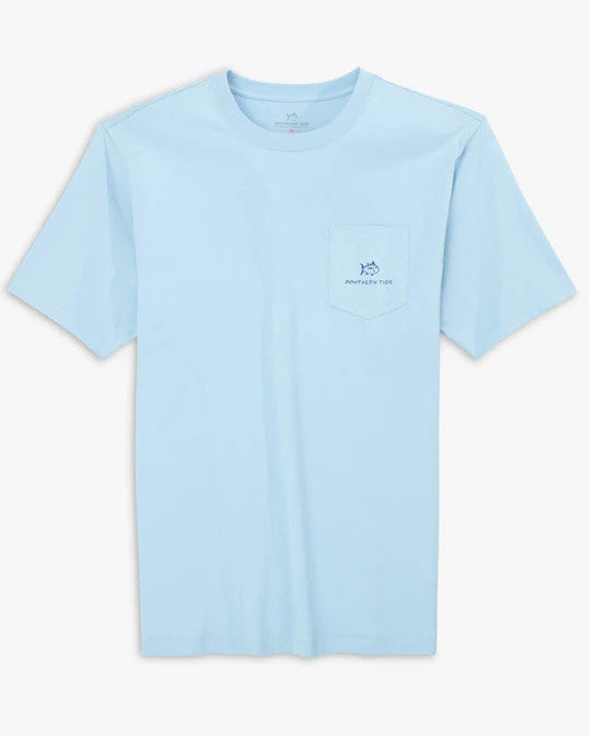 Southern Tide Patriotic Party T-shirt: Clearwater Blue