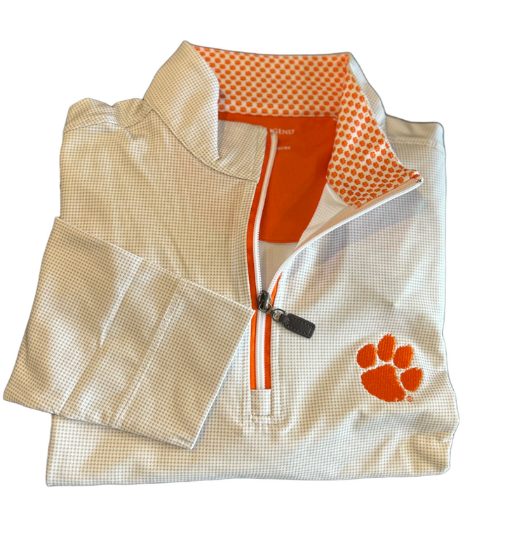 Horn Legend Clemson University Shepard Quarter Zip: Clemson Paw