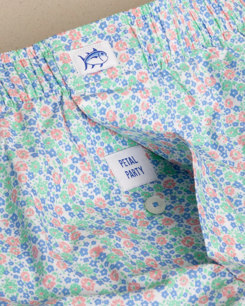 Southern Tide Petal Party Boxer: Classic White