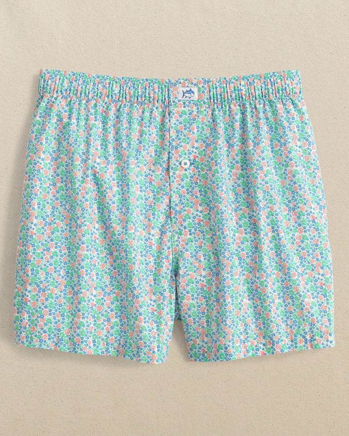 Southern Tide Petal Party Boxer: Classic White