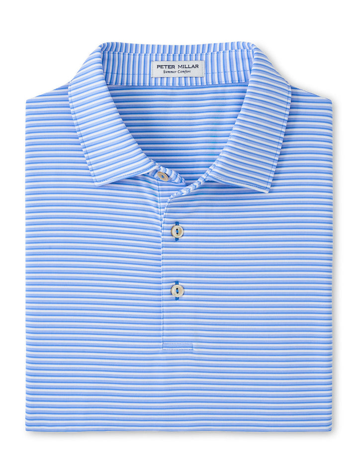 Peter Millar Cedar Performance Jersey Polo: Liberty Blue