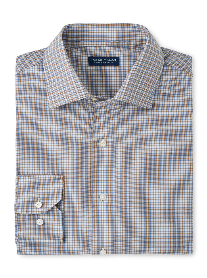 Peter Millar Crown Crafted Wicklow Performance Poplin Sport Shirt: Tawny