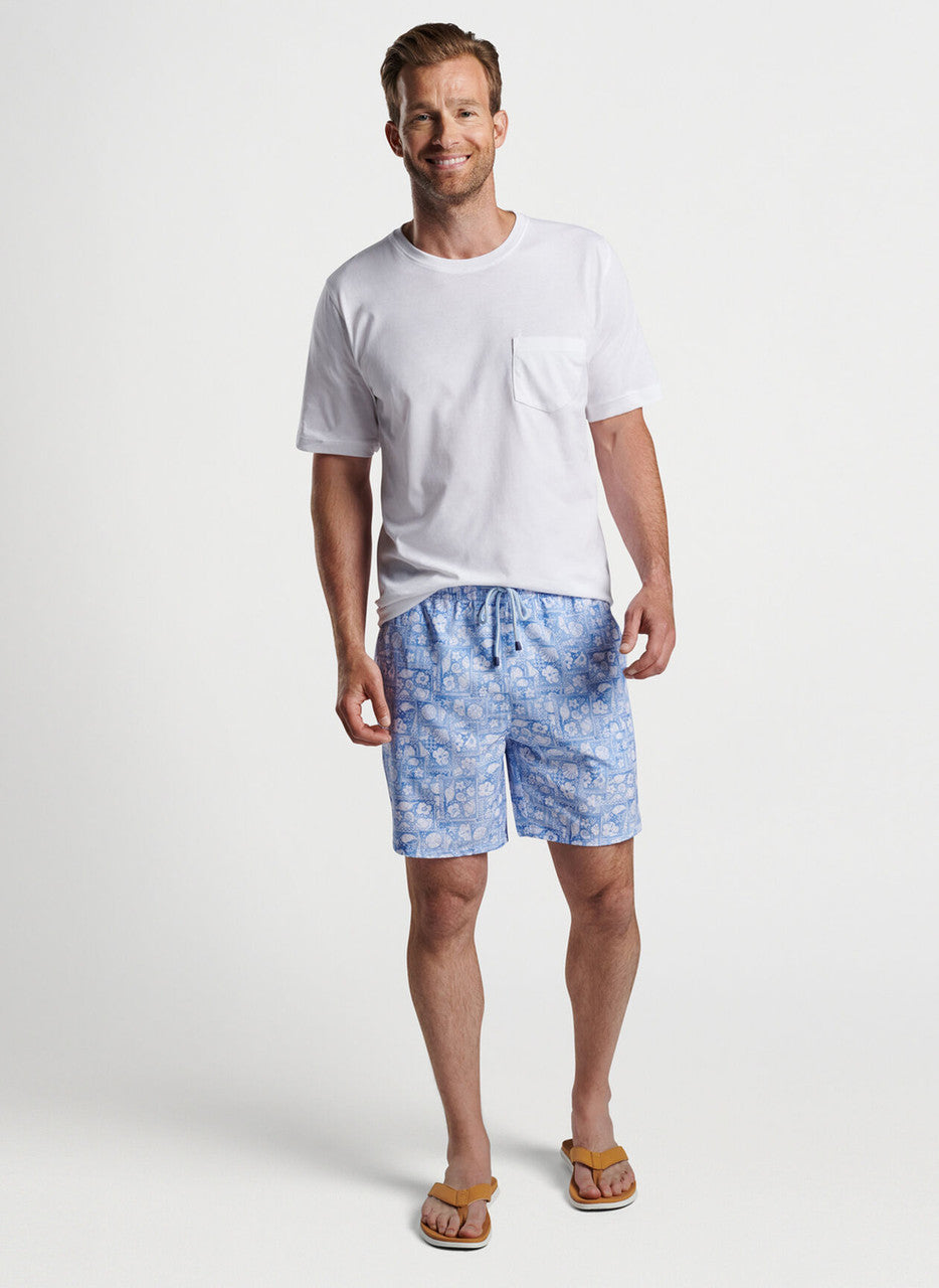 Peter Millar Shell Patchwork Swim Trunk: Bonnet