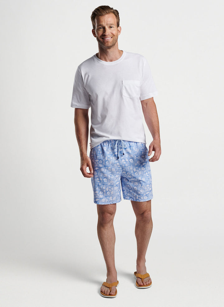 Peter Millar Shell Patchwork Swim Trunk: Bonnet