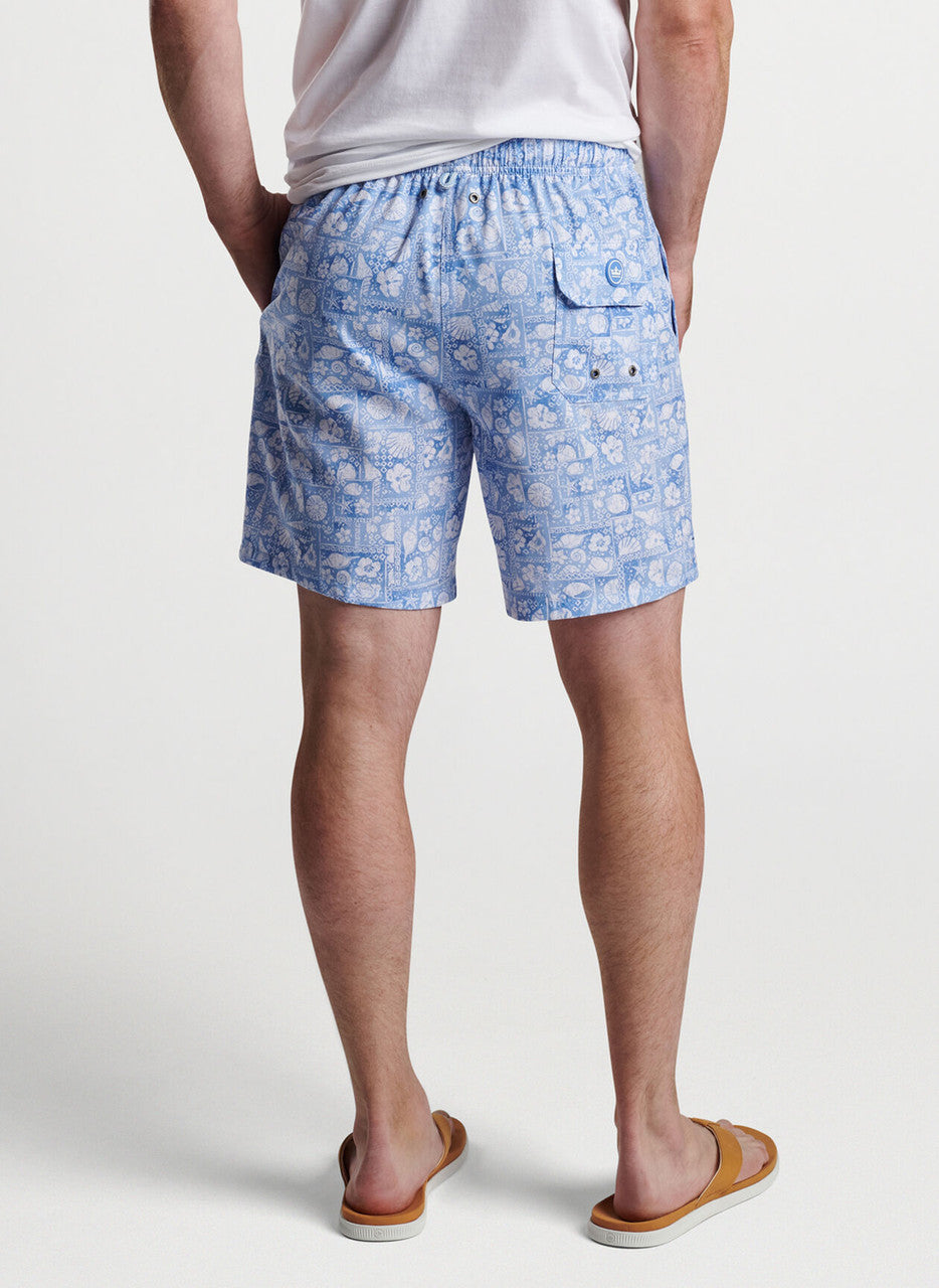 Peter Millar Shell Patchwork Swim Trunk: Bonnet