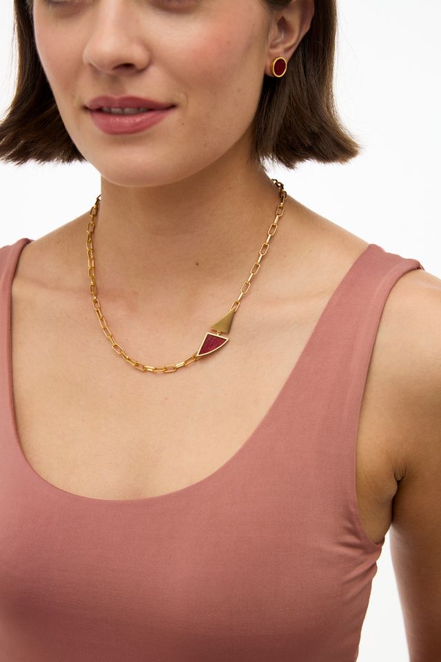 Brackish Aurora Triangle Necklace