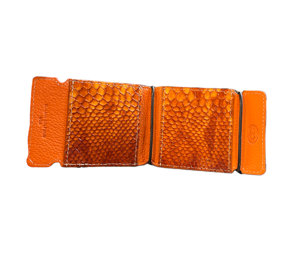 Torino Faux Python Cash Cover: Orange