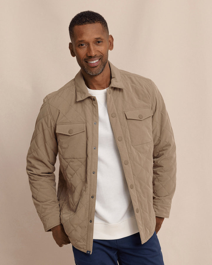 Southern Tide Grafton Quilted Jacket: Petrified Oak