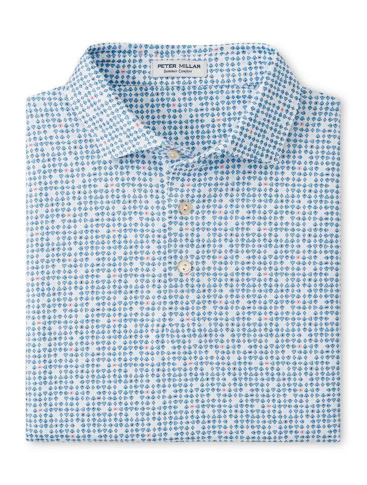 Peter Millar Ace of Spades Performance Jersey Polo: White