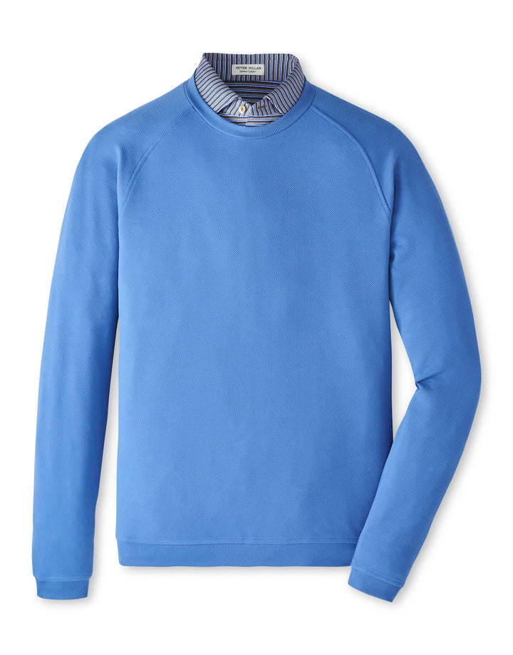 Peter Millar Cradle Piqué Performance Crewneck: Evening Tide