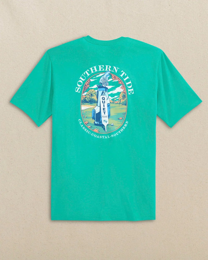 Southern Tide Quiet Please Short Sleeve T-shirt: Persian Green