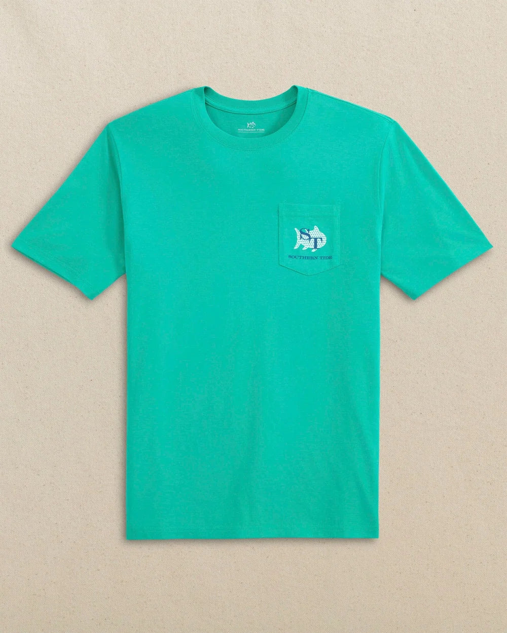 Southern Tide Quiet Please Short Sleeve T-shirt: Persian Green
