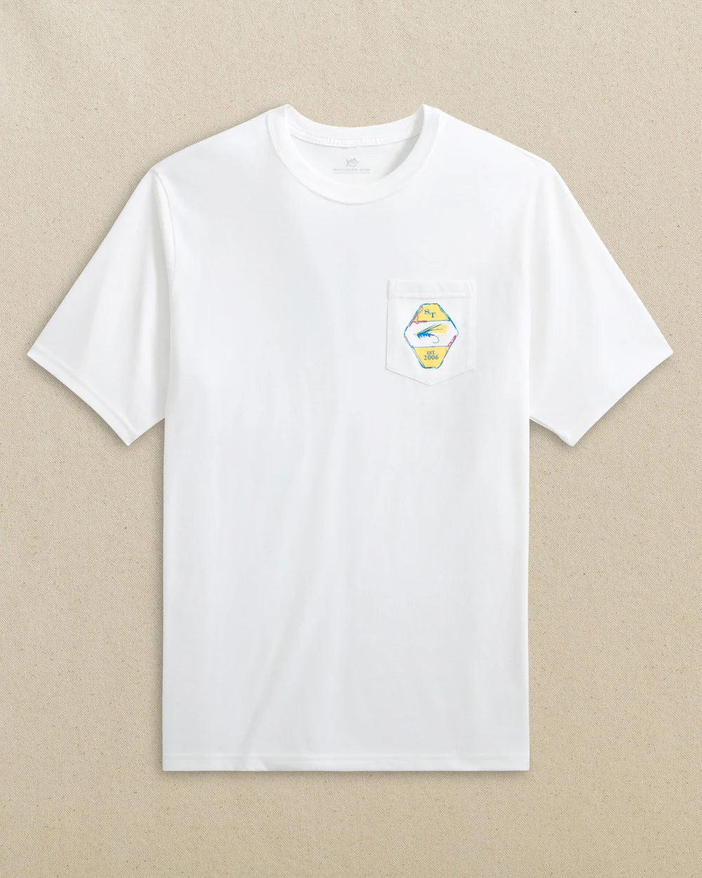 Southern Tide Reel Deal Short Sleeve T-Shirt: Classic White