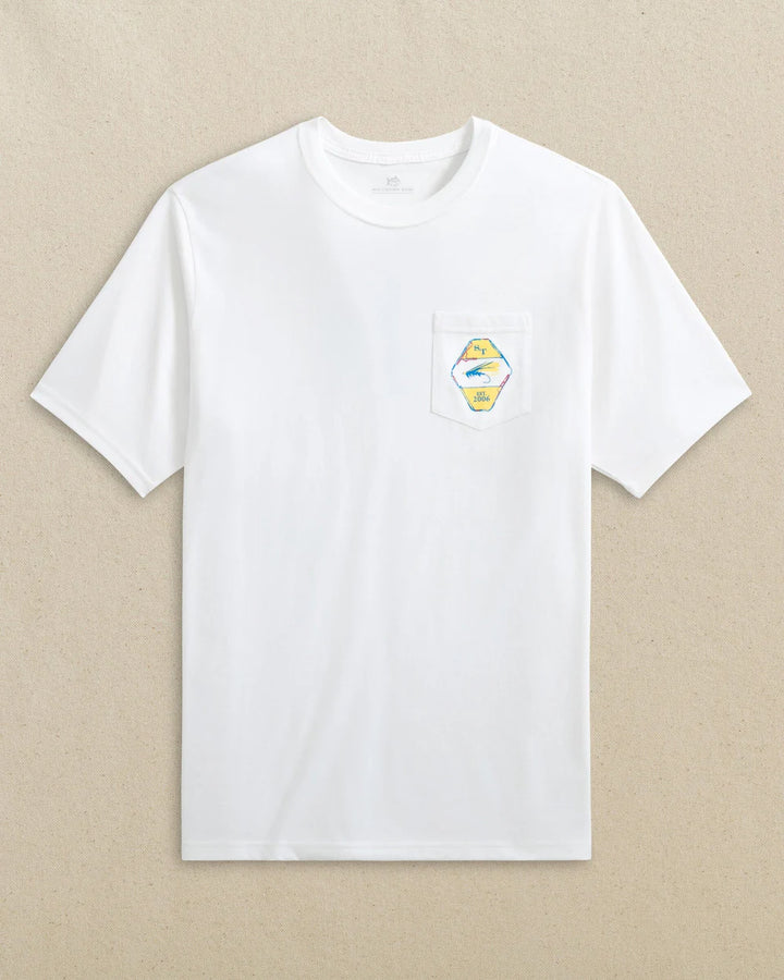 Southern Tide Reel Deal Short Sleeve T-Shirt: Classic White