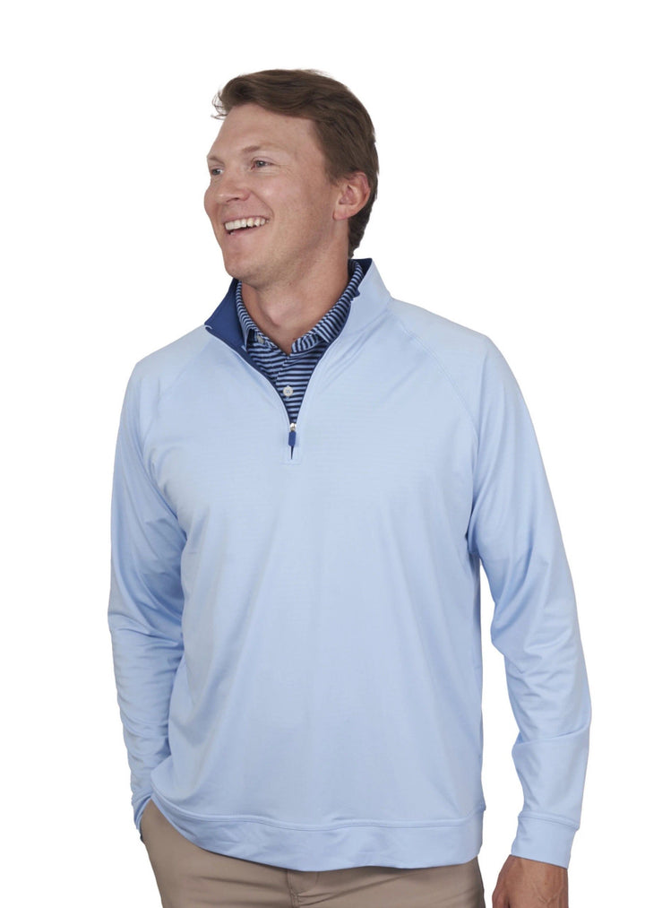 Harlestons The Folly 1/4 Zip: Weekend Blue