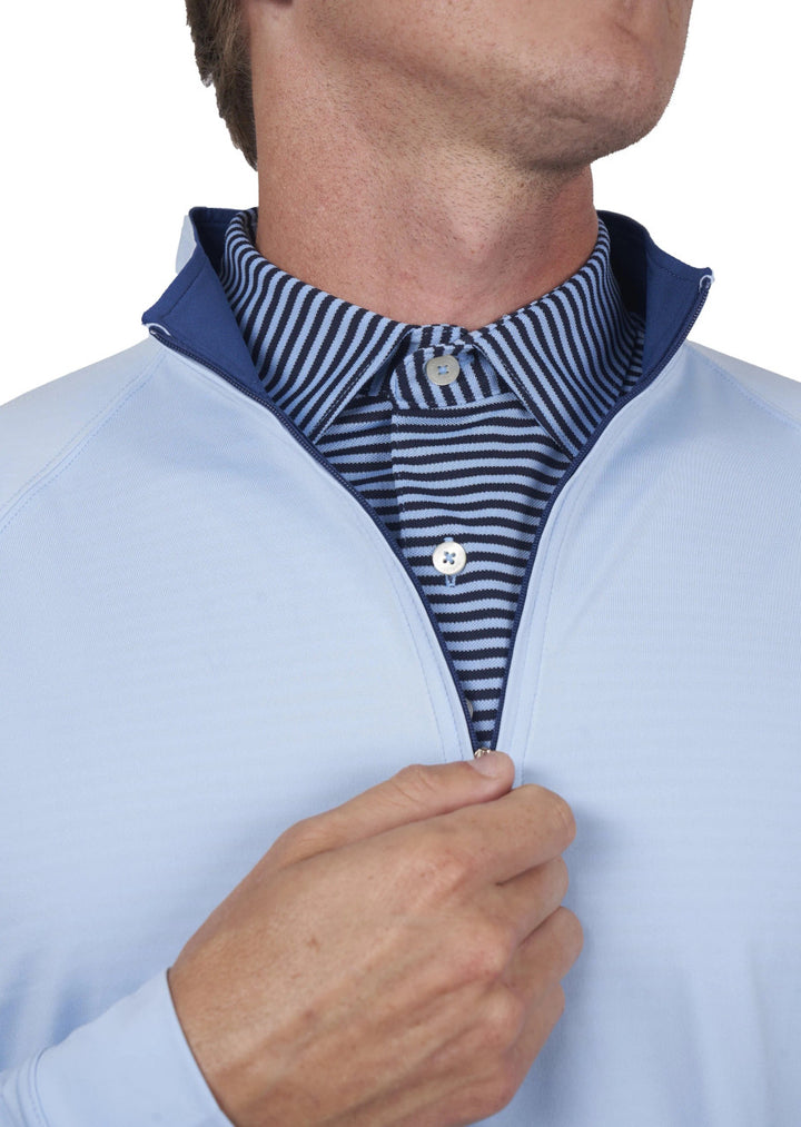 Harlestons The Folly 1/4 Zip: Weekend Blue