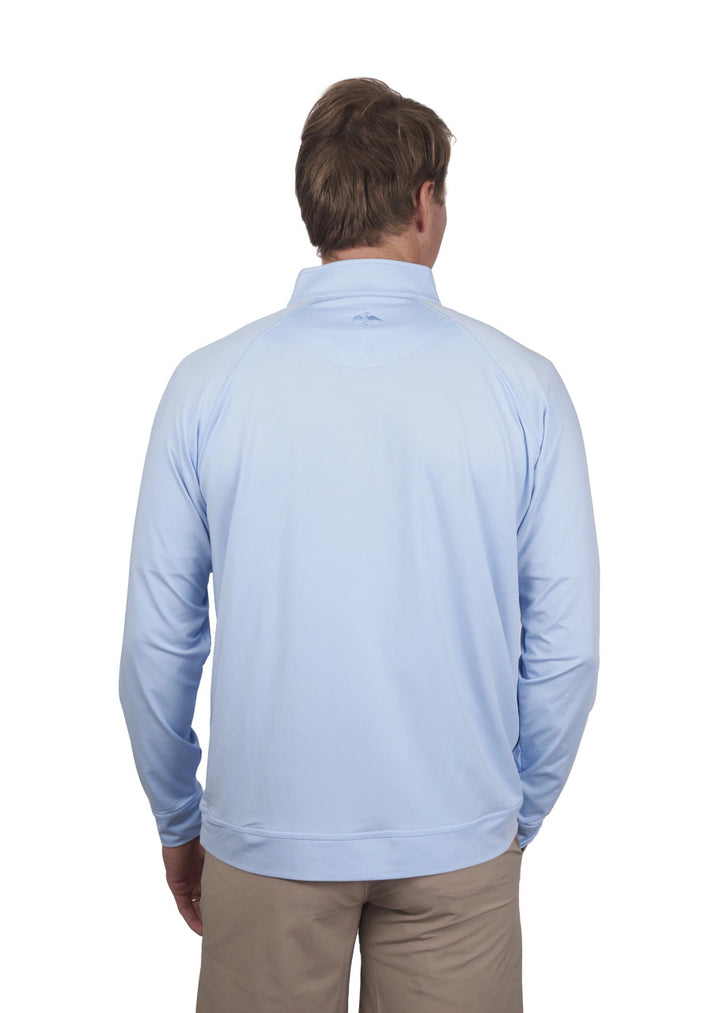 Harlestons The Folly 1/4 Zip: Weekend Blue