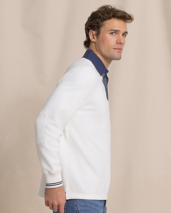 Southern Tide Rugby Sweatshirt: Sand White