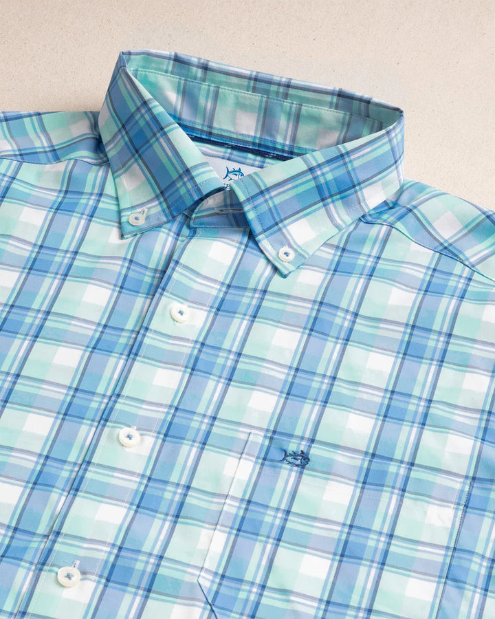 Southern Tide Sandbar Coastal Breeze Sport Shirt: Shore Blue