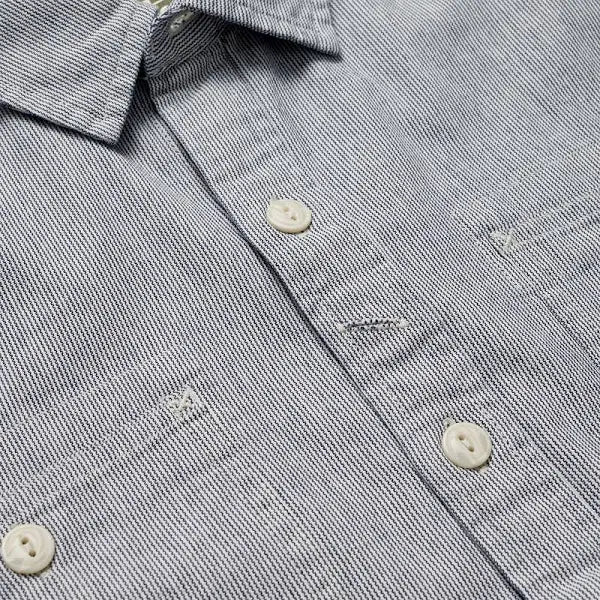 Howler Bros Tallier Work Shirt: Hickory Stripe Chambray