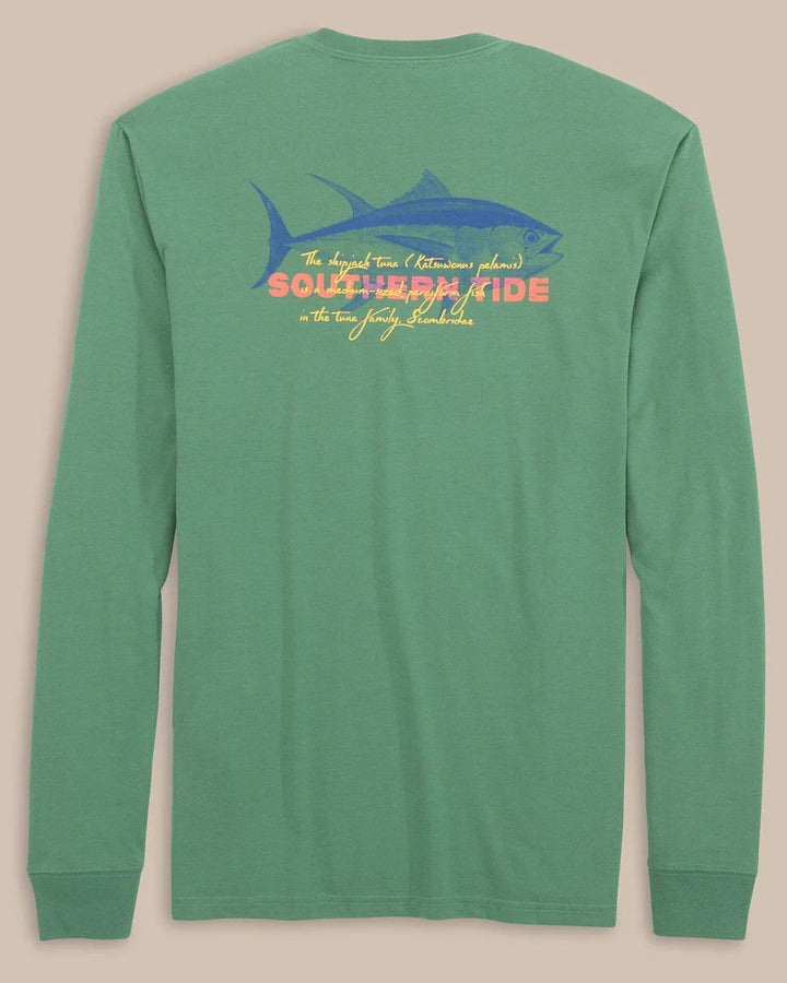 Southern Tide Skipjack Facts Long Sleeve T-Shirt: Frosty Spruce