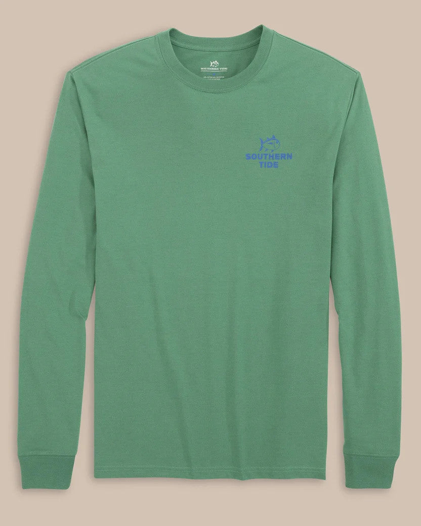 Southern Tide Skipjack Facts Long Sleeve T-Shirt: Frosty Spruce