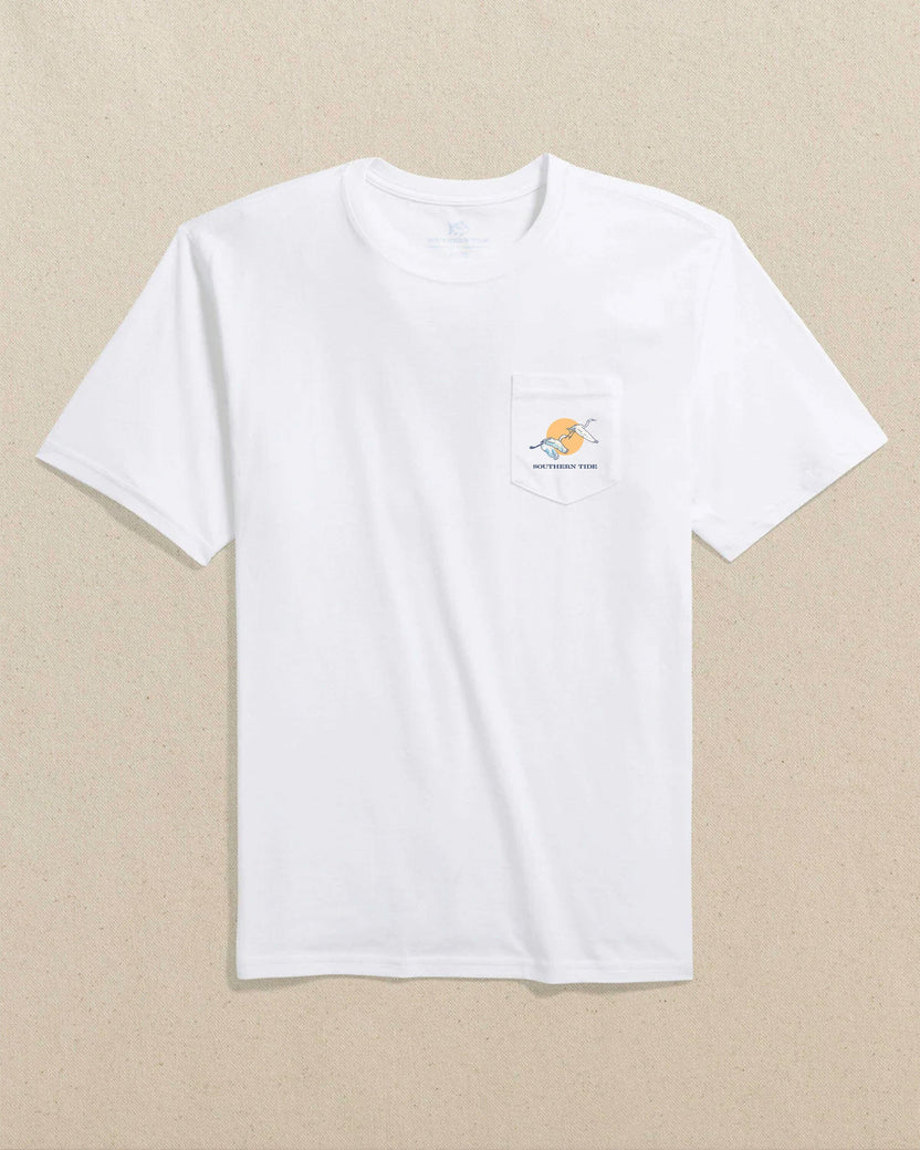 Southern Tide Skipjack Fill Marsh Scene Short Sleeve T-shirt: Classic White