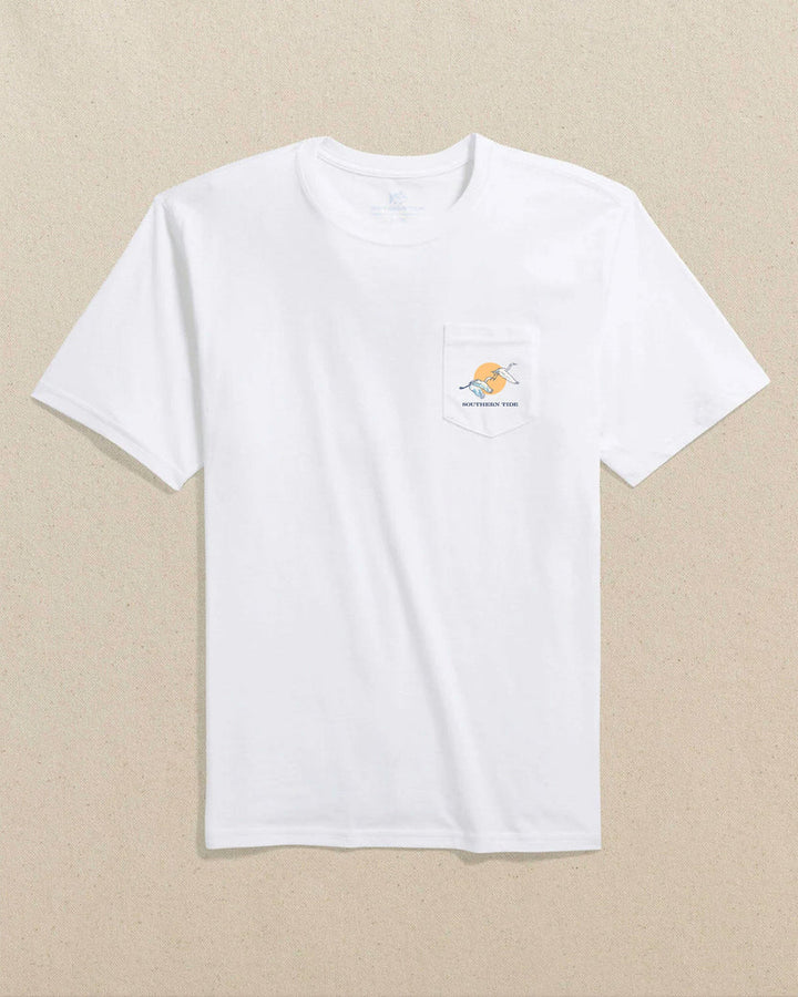Southern Tide Skipjack Fill Marsh Scene Short Sleeve T-shirt: Classic White