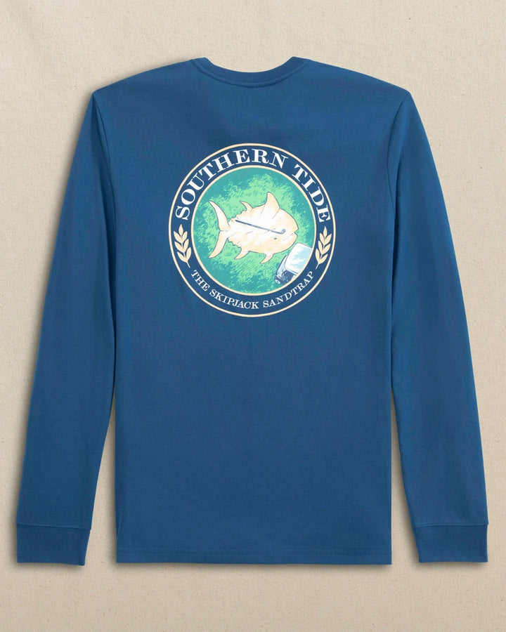 Southern Tide Skipjack Sandtrap Long Sleeve T-shirt: Nautical Blue