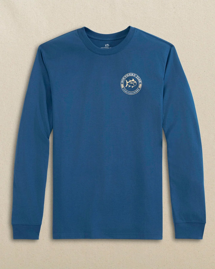 Southern Tide Skipjack Sandtrap Long Sleeve T-shirt: Nautical Blue