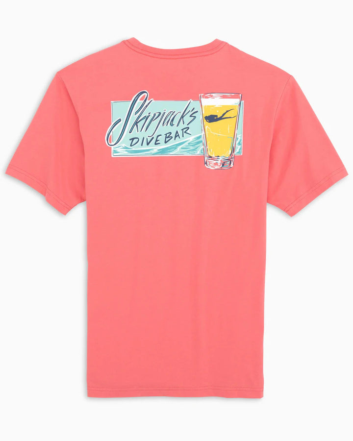 Southern Tide Skipjack's Dive Bar T-Shirt: Rouge Red