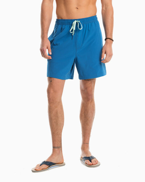 Southern Tide Solid Swim Trunk: Blue Sapphire