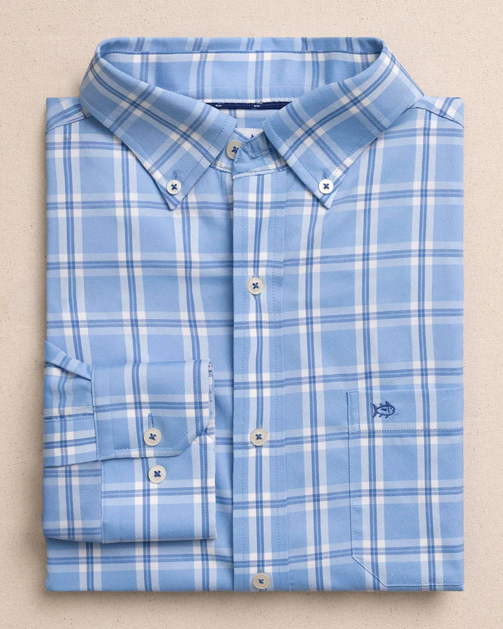 Southern Tide Coastal Breeze South Beach Sport Shirt: Ocean Channel