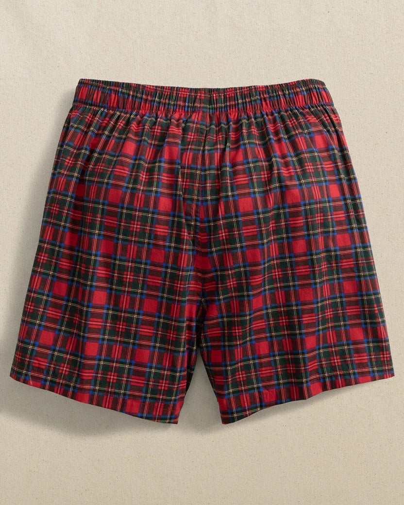 Southern Tide South Carolina Tartan Boxer: Rio Red