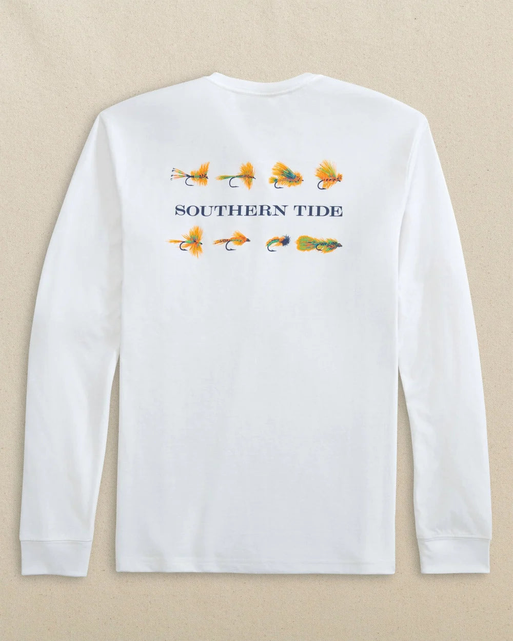 Southern Tide Flies Long Sleeve T-shirt: Classic White