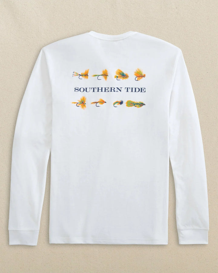 Southern Tide Flies Long Sleeve T-shirt: Classic White