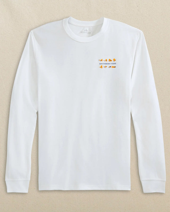 Southern Tide Flies Long Sleeve T-shirt: Classic White