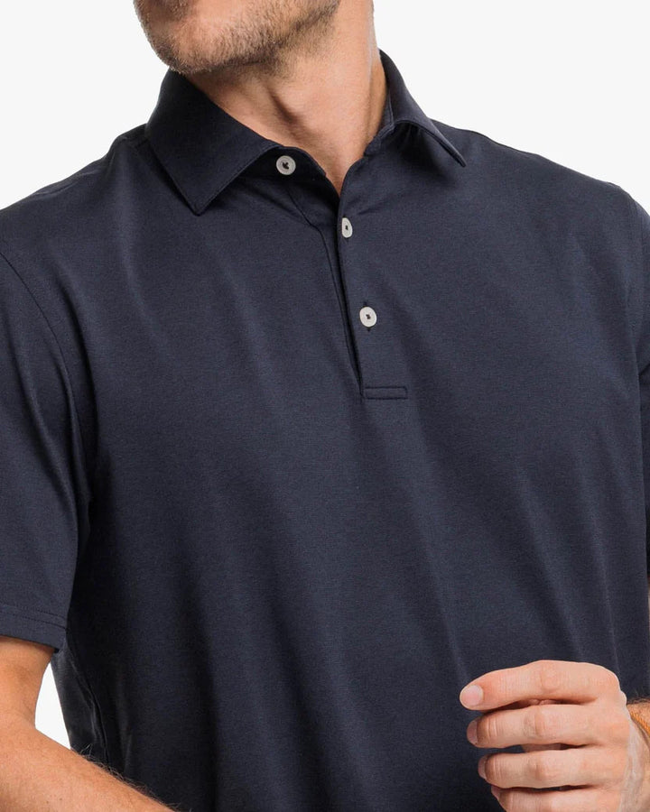 Southern Tide brrr°®-eeze Heather Performance Polo Shirt: Caviar Black