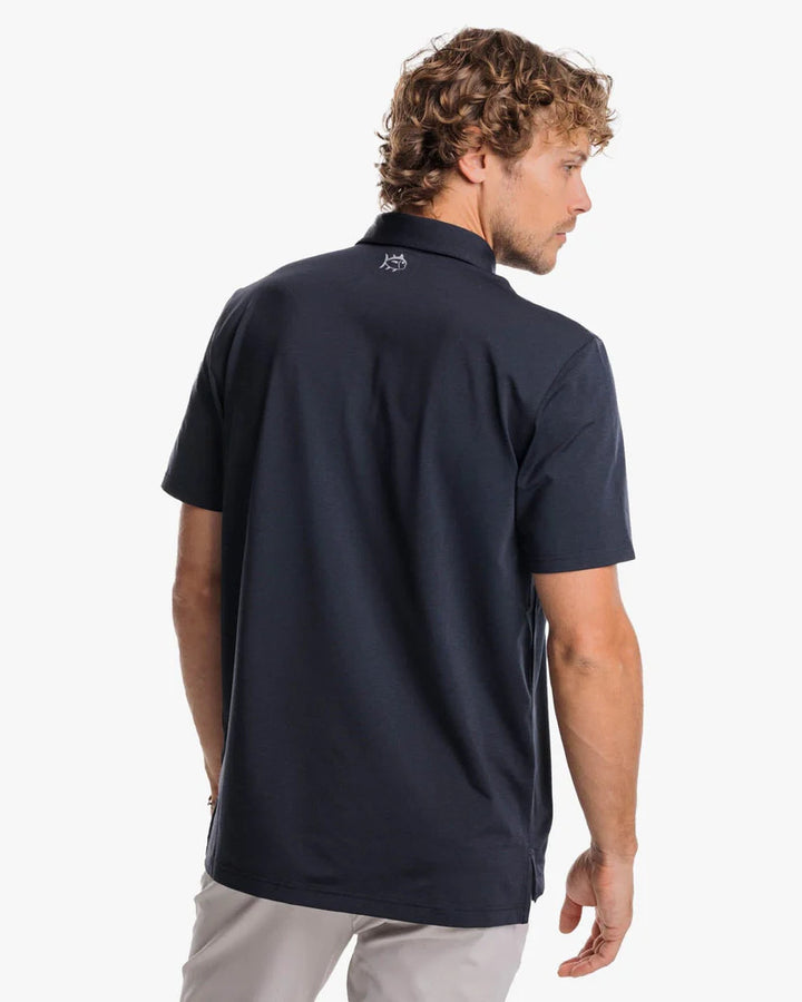 Southern Tide brrr°®-eeze Heather Performance Polo Shirt: Caviar Black