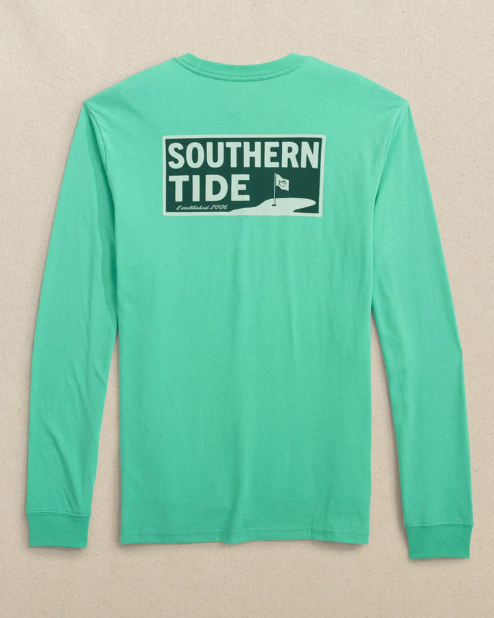 Southern Tide Golf Badge Long Sleeve T-shirt: Turtle Green