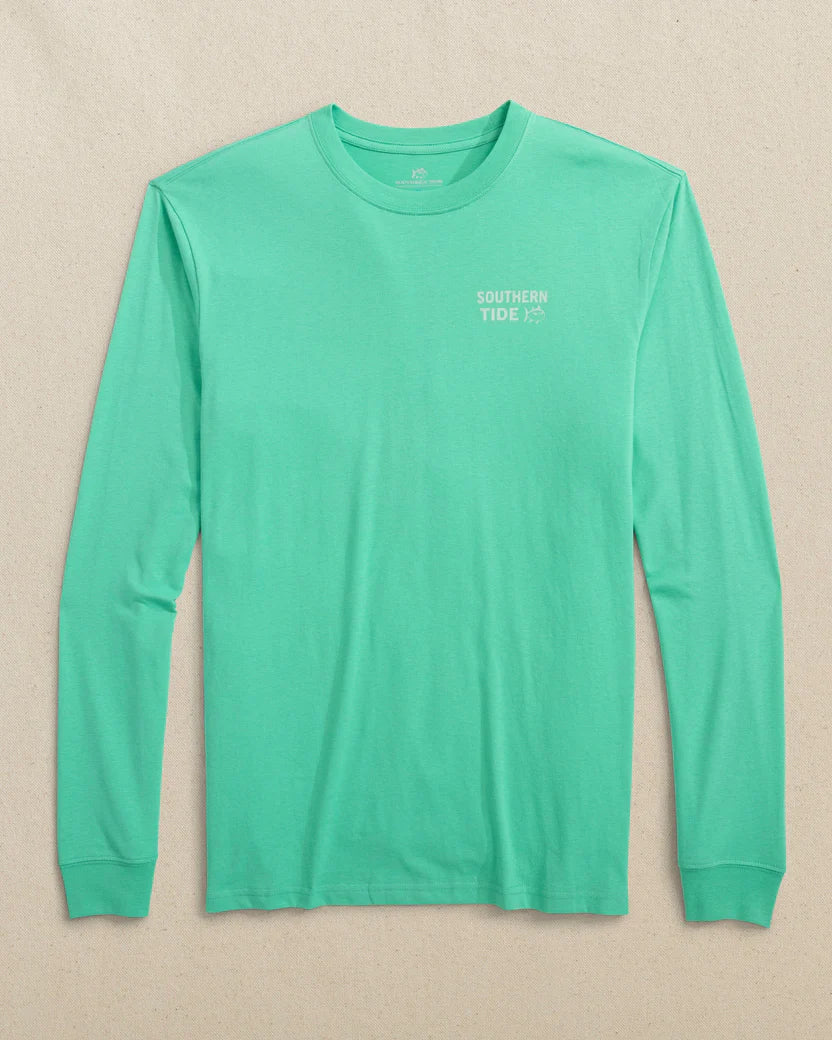 Southern Tide Golf Badge Long Sleeve T-shirt: Turtle Green