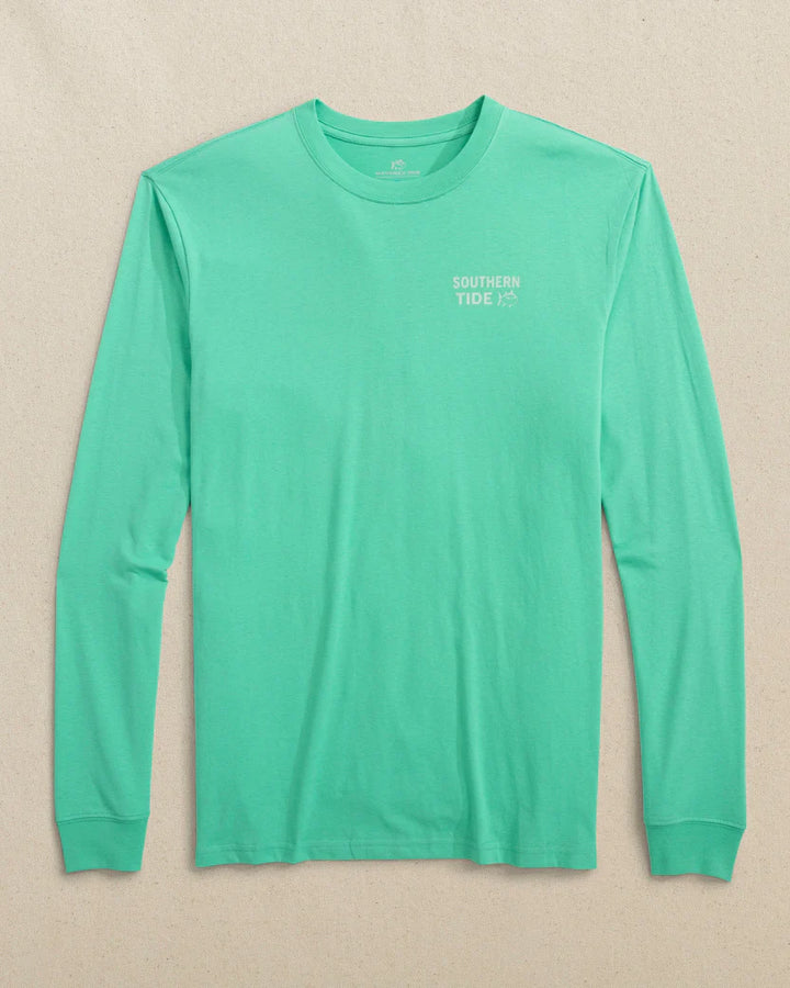 Southern Tide Golf Badge Long Sleeve T-shirt: Turtle Green