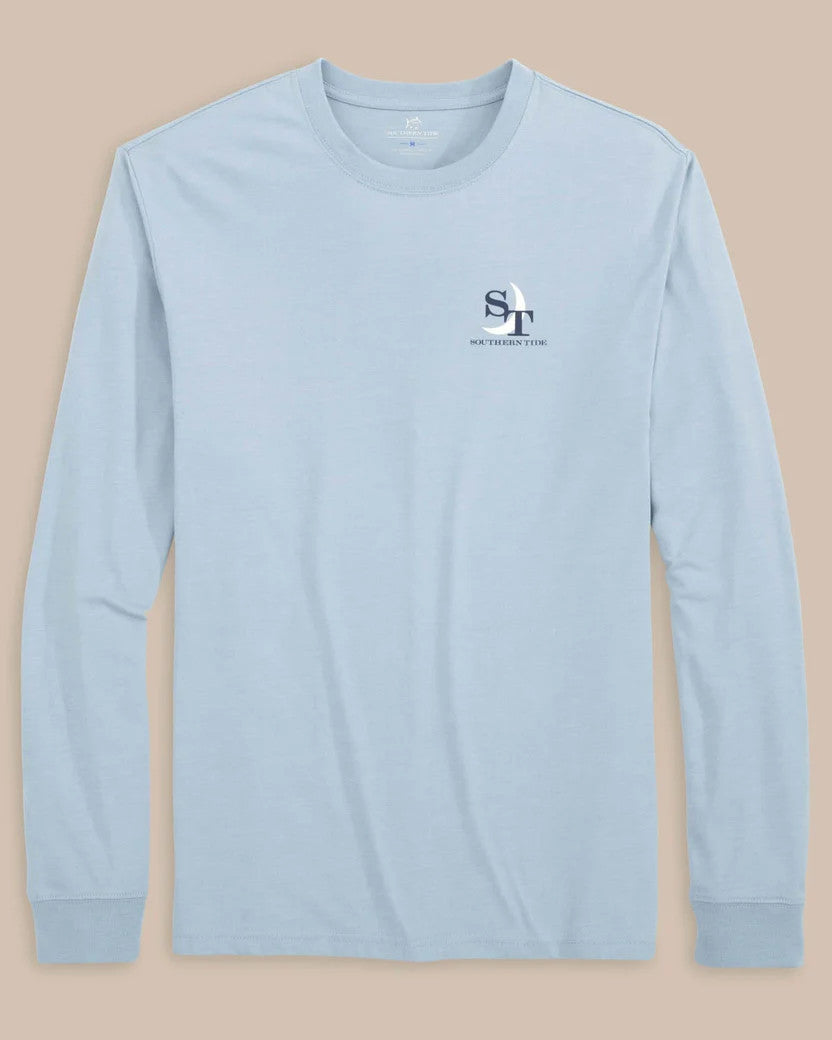 Southern Tide Southern Coastal Long Sleeve T-Shirt: Tsunami Grey