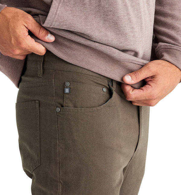 Free Fly Men's Stretch Canvas 5 Pocket Pant: Tobacco