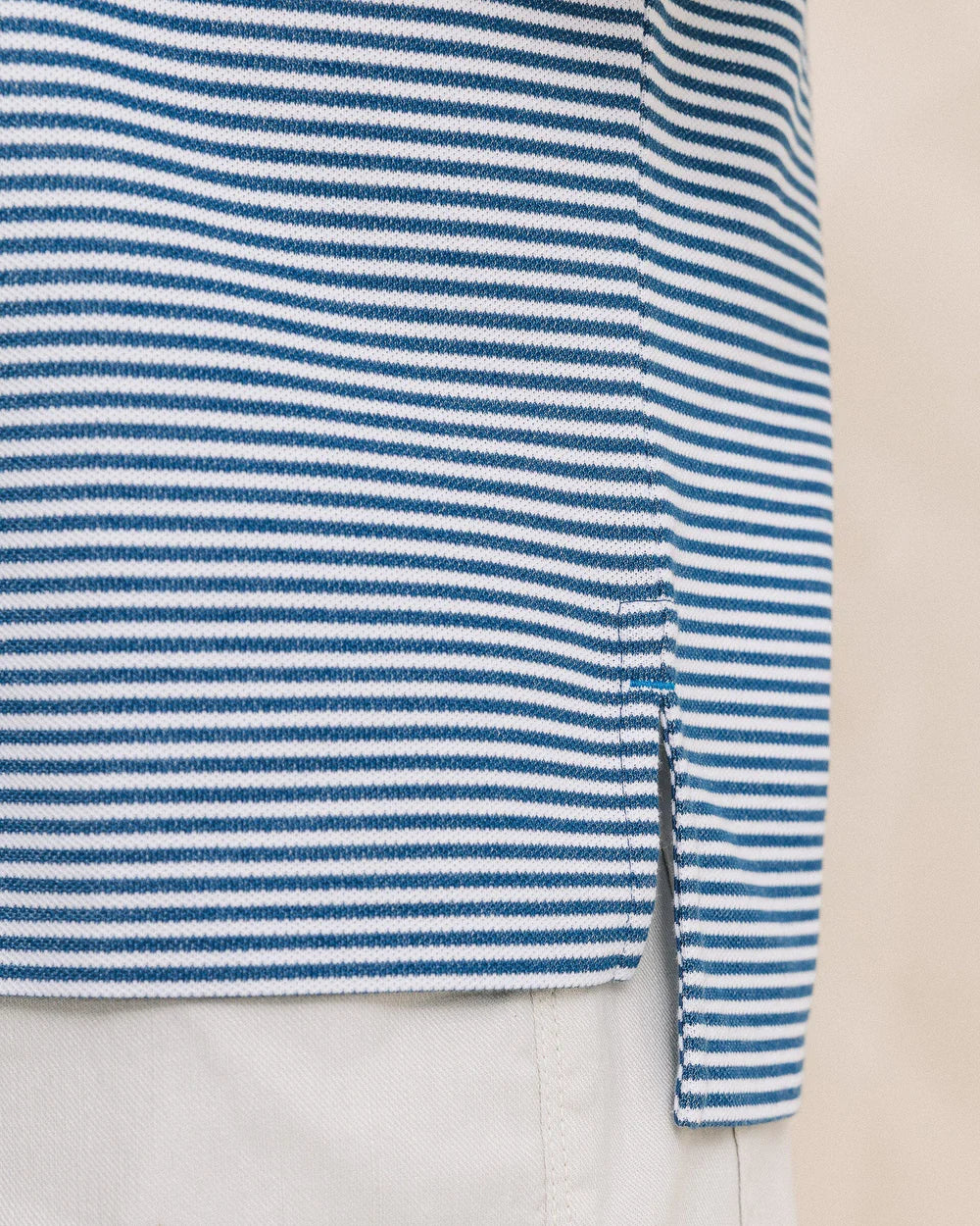 Southern Tide Striped Skipjack Polo: Nautical Blue
