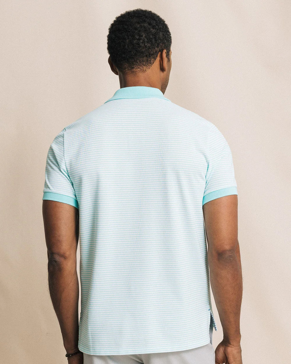 Southern Tide Striped Skipjack Polo: Shore Blue