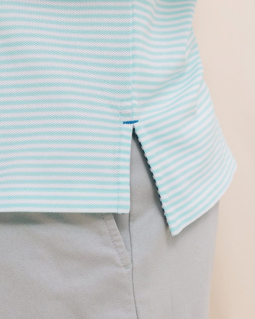 Southern Tide Striped Skipjack Polo: Shore Blue