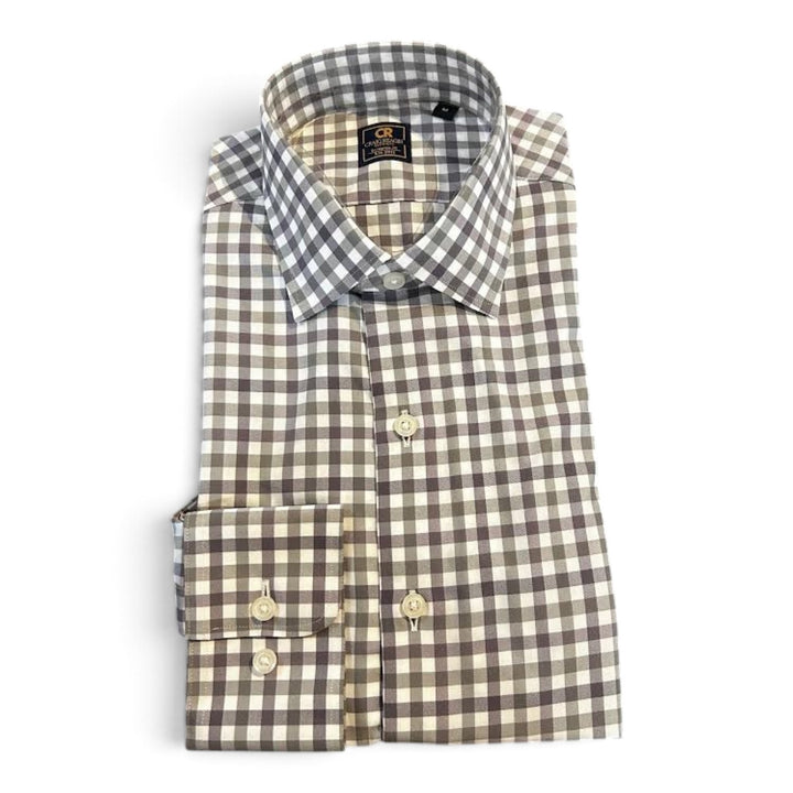 Stantt Ready To Wear Performance Dust and Olive Multi Gingham Sport Shirt